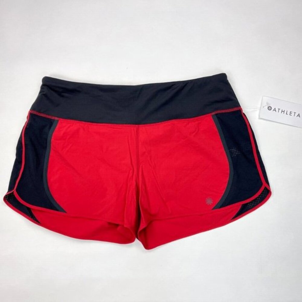 Athleta High Rise Acceleration Short 3.5" Women XL NWT Lined Pocket Reflective